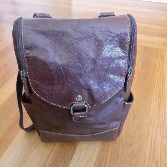 Jack Georges Other - Jack Georges Voyager Leather Backpack Os Brown  Jack Georges